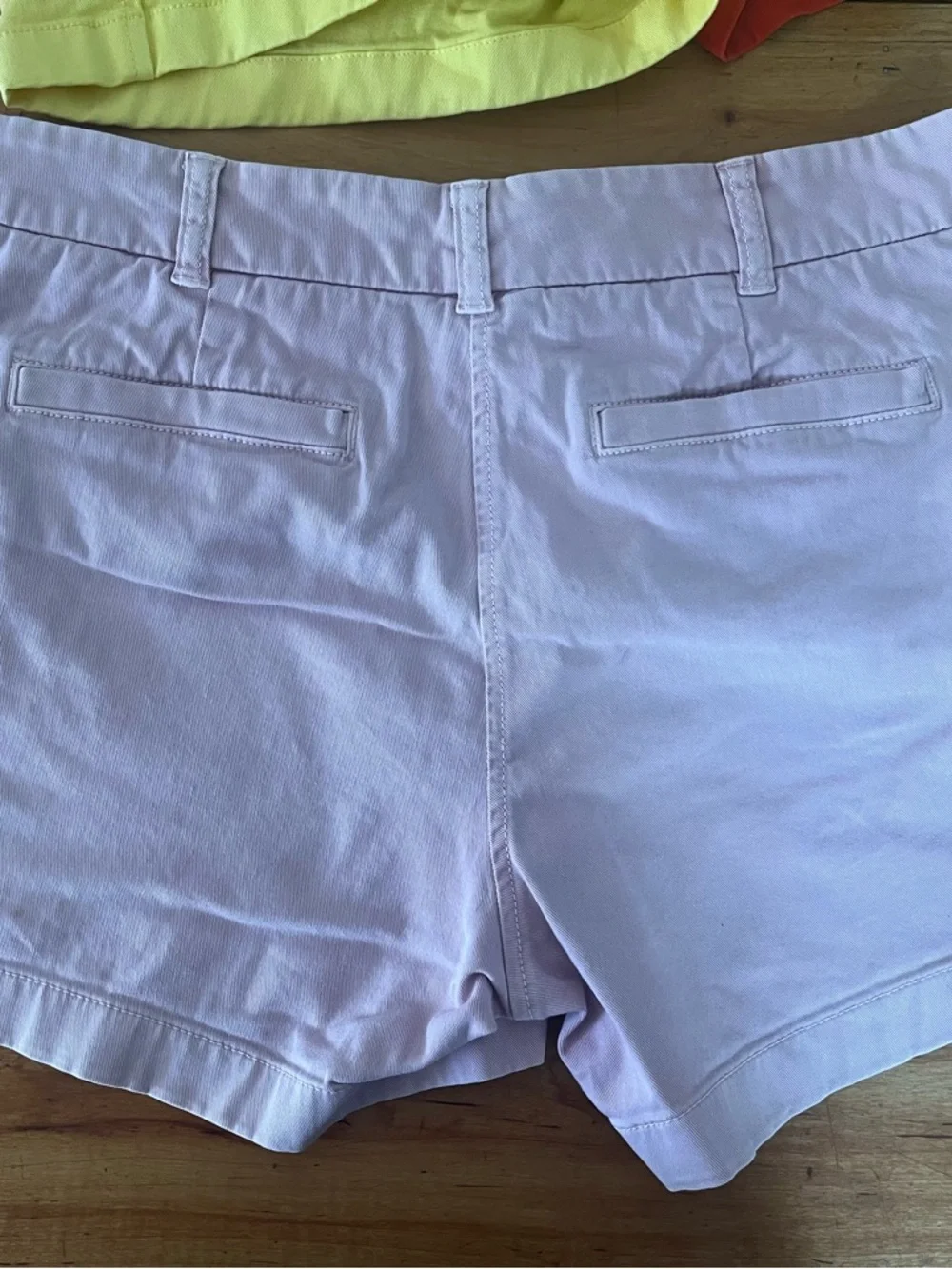 J. Crew Cotton Chino Shorts Trio - Yellow, Orange Light Pink - Picture 9 of 10